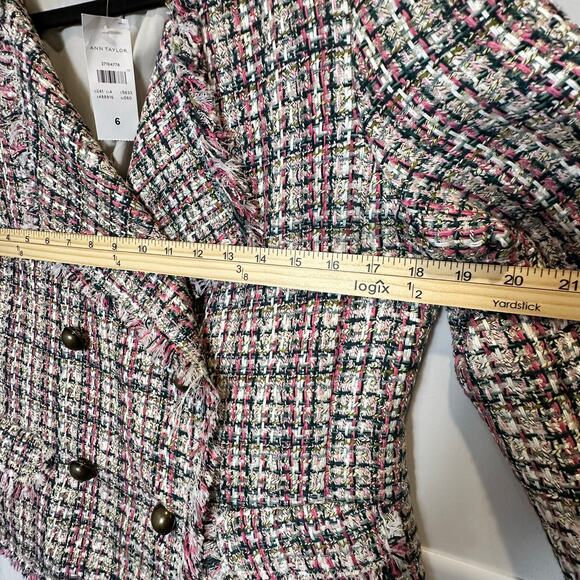 Ann Taylor Classic Tweed Blazer Jacket Size 6 – Chanel-Inspired, NWT - Picture 8 of 13